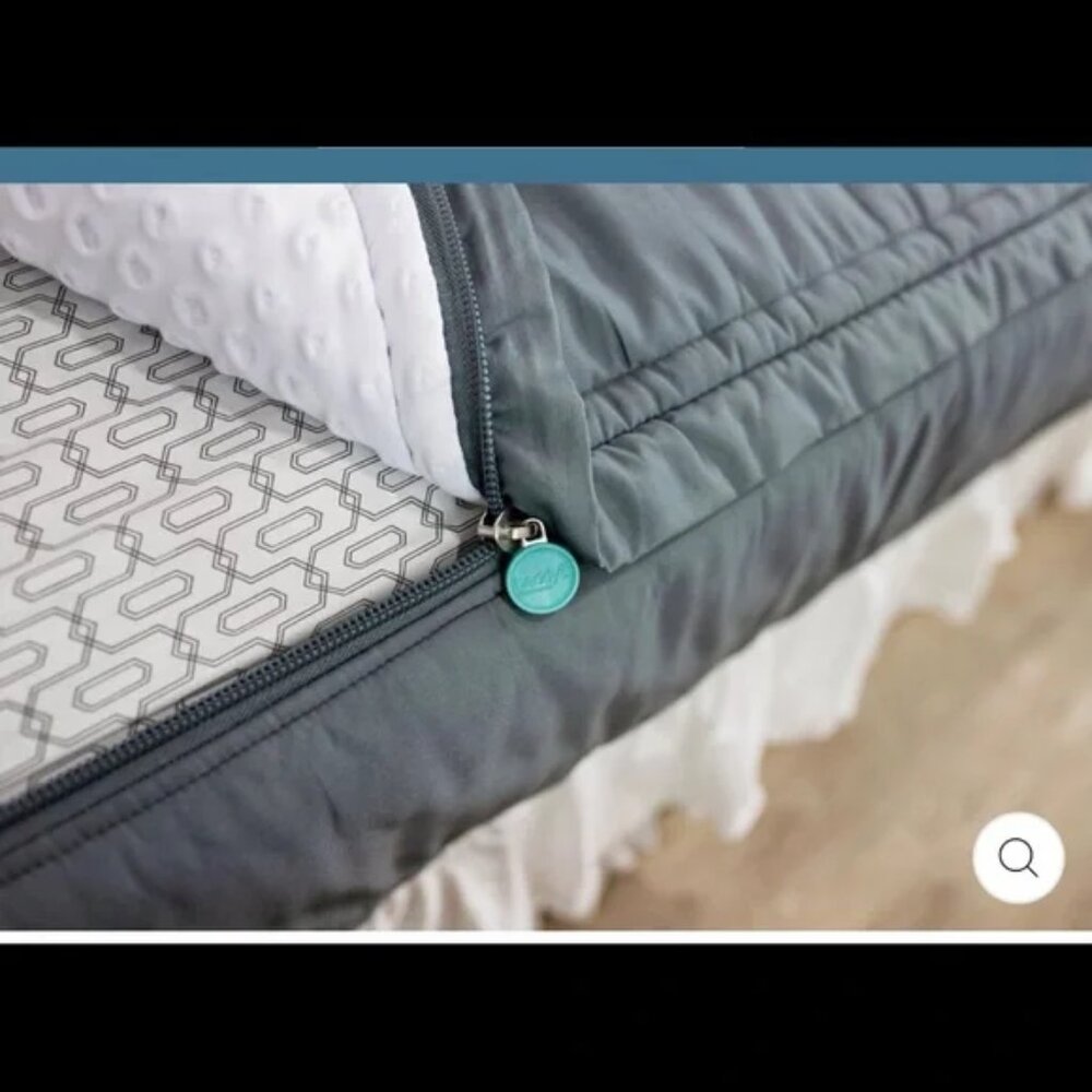 Beddy’s Twin Size Reese Grey Cotton Bedding Set w/ pillowcase & sham EUC